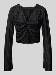 Langarmshirt mit Knotendetails aus Plissee Modell 'PLIS' von Vero Moda Schwarz - 28