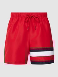 Spodenki kąpielowe z elastycznym pasem od Tommy Hilfiger Czerwony - 1