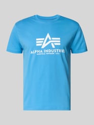 t-shirt z logo i okrągłym dekoltem od Alpha Industries - 1