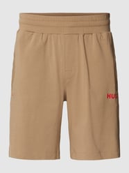 Sweatshorts mit Label-Print von HUGO Beige - 30