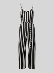 Jumpsuit aus Viskose-Mit mit Spaghettiträgern und Bindegürtel von Jake*s Casual - 34
