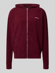 Oversized Fit Sweatjacke mit Label-Detail Modell 'Mezzano' von PEGADOR Bordeaux - 8