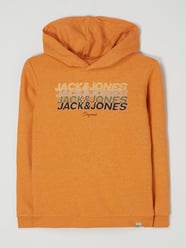 Hoodie van katoenmix, model 'Brady' van Jack & Jones Oranje - 3