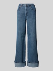 Wide Leg Jeans im 5-Pocket-Design von Oui Blau - 19