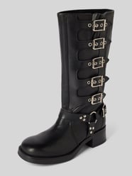 Lederstiefel mit Dornschließen Modell 'BATTLE' von Steve Madden Schwarz - 13