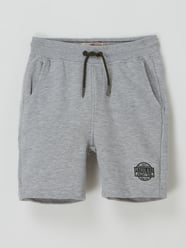 Sweatshorts van katoenmix  van Petrol Grijs / zwart - 47