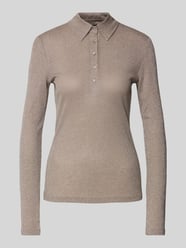 Longsleeve mit kurzer Knopfleiste Modell 'Sapippa' von OPUS Beige - 4