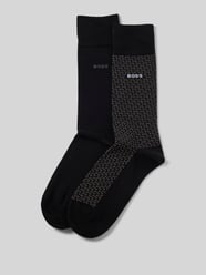 Socken mit Label-Print im 2er-Pack von BOSS Schwarz - 3