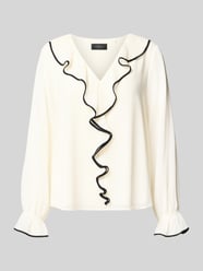 Regular fit blouse met lange mouwen met volants van s.Oliver BLACK LABEL - 14