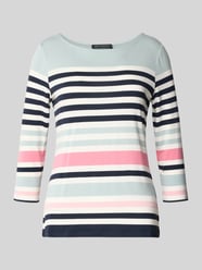 heine Shirt met ronde hals en contrastkleurige siernaden in champagne