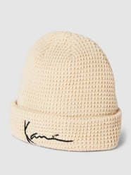Beanie mit Label-Stitching Modell 'Signature Fisherman Beani' von KARL KANI Weiß - 8