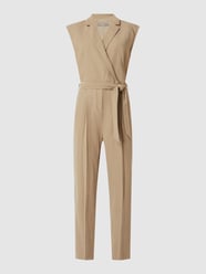 Jumpsuit aus Viskosemischung Modell 'Lapel' von Jake*s Collection Beige - 21