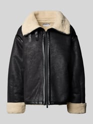 Relaxed fit jack met tweewegsritssluiting en imitatiebont van Jake*s Casual - 3