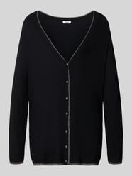 kardigan o kroju relaxed fit z mieszanki wiskozy model 'Aperta' od Liu Jo White - 4