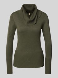 Gebreide pullover met ribboorden, model 'Dollie' van Soyaconcept Groen - 2