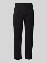 Tapered Fit Bundfaltenhose mit Strukturmuster von MCNEAL Schwarz - 41