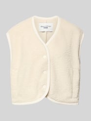 Boxy fit gilet van teddybont met drukknoopsluiting van Marc O'Polo Denim - 26