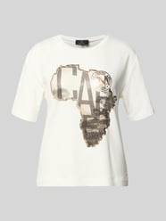 T-shirt z obszyciem ozdobnymi kamieniami od monari - 25