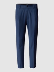 Slim Fit Bundfaltenhose mit elastischem Bund Modell 'Chasy' von Drykorn Blau - 21