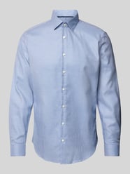 Slim Fit Business-Hemd mit Kentkragen von Jake*s Blau - 4