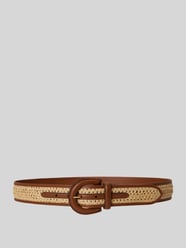 Gürtel aus Strohgeflecht mit Leder Details von Lauren Ralph Lauren Beige - 33
