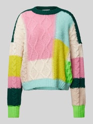 Gebreide pullover met ribboorden van Essentiel Roze - 3