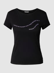 T-Shirt mit Statement-Print von Tom Tailor Denim Schwarz - 9