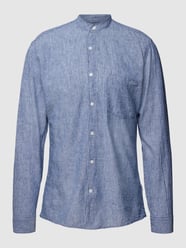 Slim Fit Freizeithemd mit Stehkragen von Lindbergh Blau - 3