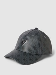 Czapka z daszkiem z imitacji skóry model ‘VEZZOLA’ od Guess Szary - 10