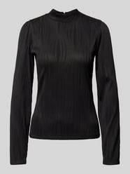 Regular Fit Longsleeve mit Strukturmuster Modell 'Fienne' von moves Schwarz - 4