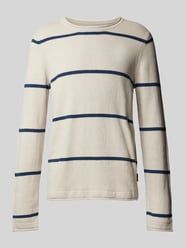 Sweter z dzianiny z prążkowanymi wykończeniami model ‘BARCOALF’ od ECOALF - 47