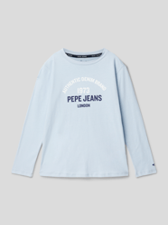 Longsleeve mit Label-Print Modell 'TIMOTHY' von Pepe Jeans Blau - 16