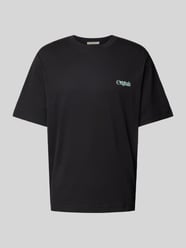 T-Shirt mit Label-Print Modell 'TAORMINA' von Jack & Jones Schwarz - 1