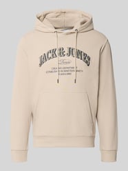 Regular Fit Hoodie aus Baumwoll-Mix Modell 'Denver' von JACK & JONES Beige - 45