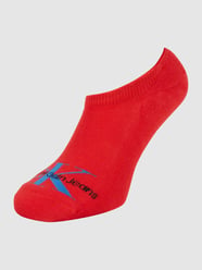 Sneakersocken mit Label-Print Modell 'MEN FOOTIE' von Calvin Klein Jeans Rot - 36