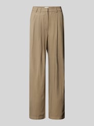 Wide Leg Stoffhose mit Bundfalten Modell 'Draco' von LeGer by Lena Gercke Beige - 6