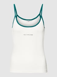 Trägertop mit Label-Print von Marc O'Polo Denim Weiß - 39