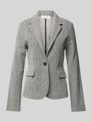 Regular Fit Jersey-Blazer mit Fischgrätenmuster von Marc O'Polo Grau - 21