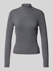 Longsleeve mit Feinripp Modell 'VALERIE' von Only Schwarz - 14