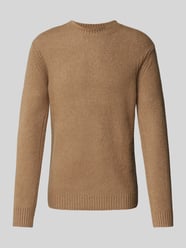 Gebreide pullover met ronde hals, model 'ZAC' van Cinque Bruin - 37