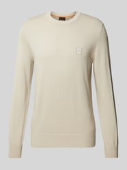 Gebreide pullover met labelprint, model 'Kanovano' van BOSS Orange - 9