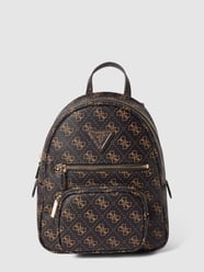 Rugzak met all-over print, model 'ECO ELEMENTS' van Guess Bruin - 8