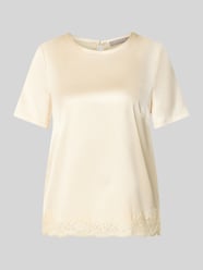 Regular Fit Bluse aus Satin mit Spitzenbesatz von Christian Berg Woman Selection - 11