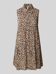 Uitlopende overhemdjurk van pure viscose model 'THEA' van ONLY Beige - 20