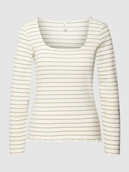 Shirt met lange mouwen en geschulpte zoom van Only Groen - 43