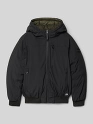 Bomberjacke mit Kapuze und Label-Patches Modell 'JETHRO' von CARS JEANS - 40