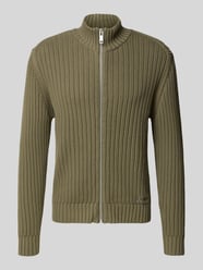 Regular fit gebreid jack van geribd katoen, model 'SRITON' van HUGO - 1