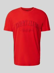 T-Shirt mit Label-Stitching von Tommy Jeans Rot - 28