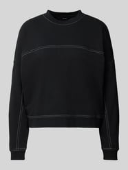 Comfort Fit Sweatshirt mit Kontrastnähten Modell 'CARLA' von Vero Moda Schwarz - 4