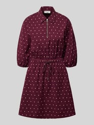 Tailliertes Freizeitkleid aus reiner Baumwolle von Marc O'Polo DENIM Bordeaux - 30